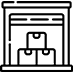 Bulk inventory storage icon