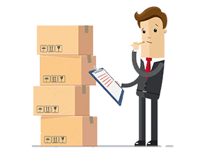 Quality and quantity check process illustration